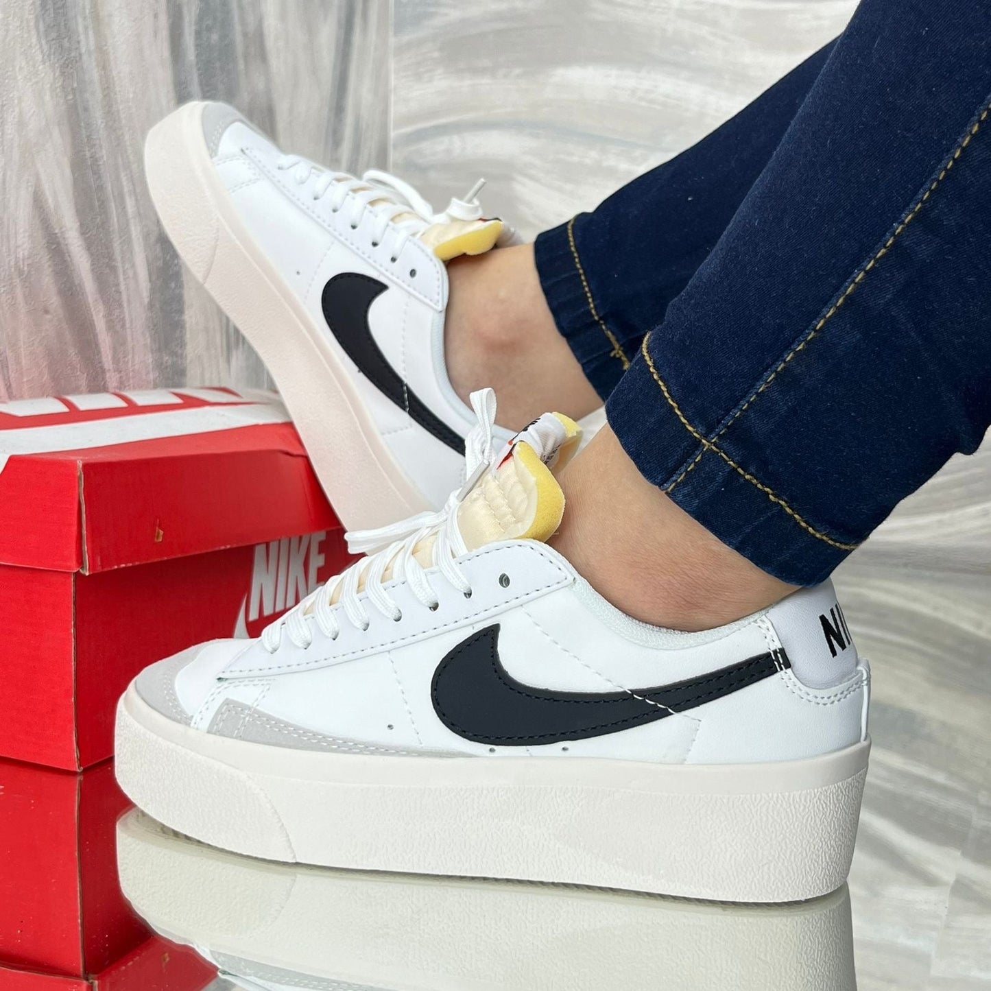 Nike Blazer Low Platform "White/Black"